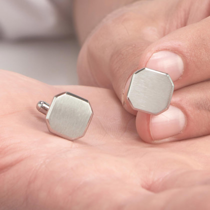 Ocelové manžetové knoflíčky Brosway INK BIK105