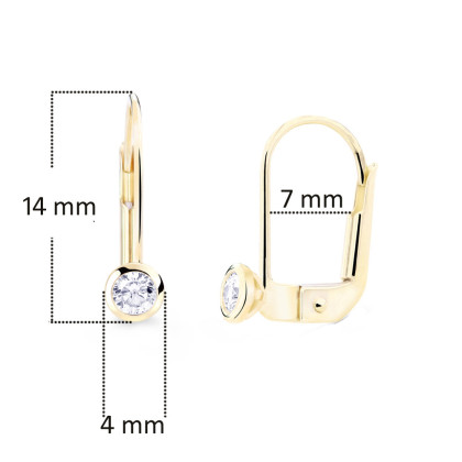 Luxusní zlaté diamantové náušnice DZ8007-55-00-X-1