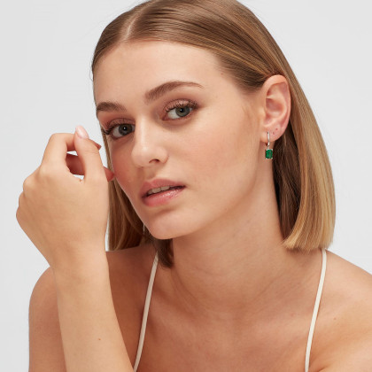 Dámská stříbrná náušnice Brosway Fancy Life Green FLG07