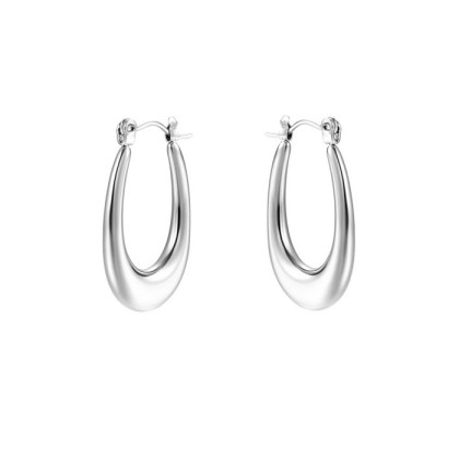 Ocelové náušnice oválky WJHE1103ST