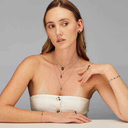 Stříbrné šperky se zelenými zirkony Brosway Fancy Life Green