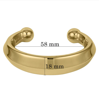 Moderní náramek z chirurgické oceli zlatý MBSG38GD