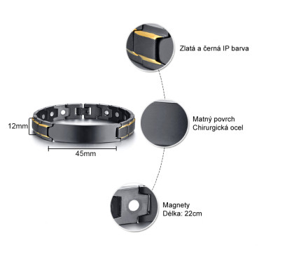 Ocelový náramek na ruku JCFSBRM124
