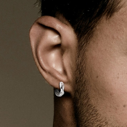 Moderní pánská náušnice chirurgická ocel ESS806