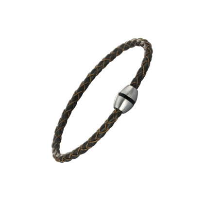 Pánský kožený náramek BSS362BRW