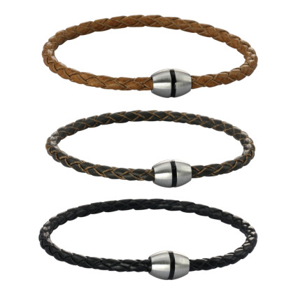 Pánské kožené náramky s magnetickým zapínáním BSS362