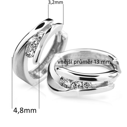 Náušnice z bílého zlata Cutie Jewellery C6433