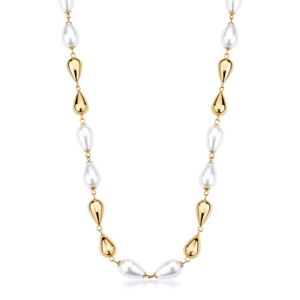 Elegantní pozlacený náhrdelník z chirurgické oceli Brosway PERFECT BPC71