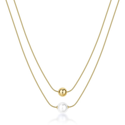 Moderní pozlacený náhrdelník Brosway PERFECT BPC47