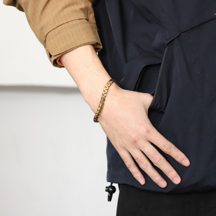 Pozlacený náramek z chirurgické oceli BSS1036GD