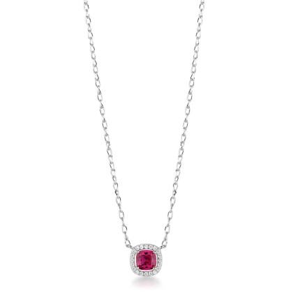 Stříbrný náhrdelník s jemným designem Brosway Fancy Passion Ruby FPR132
