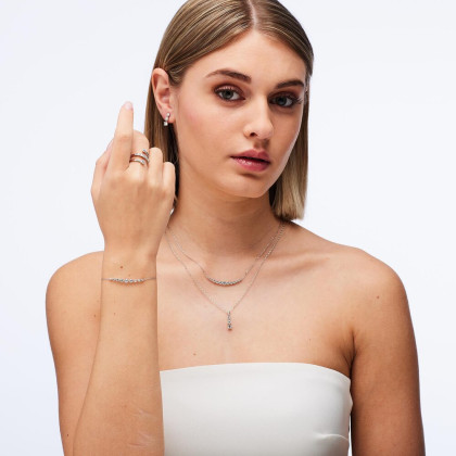Moderní stříbrný náhrdelník – elegantní doplněk pro každou příležitost Brosway Fancy Infinite White FIW149