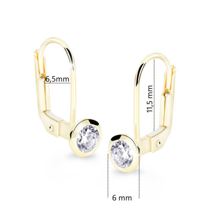 Zlaté náušnice se zirkony C8003Y