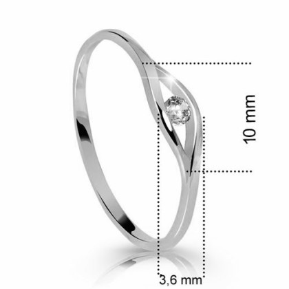 Zlatý prstýnek s kamínkem Z6108W