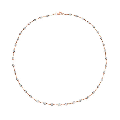 Elegantní stříbrný náhrdelník se zlacením 306967