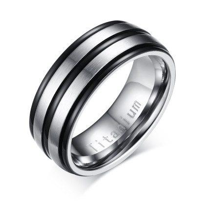 Klasický titanový prsten pro muže JCFTR012BS