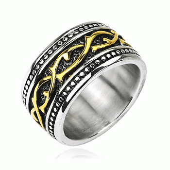 Ocelový prsten Spikes 1529