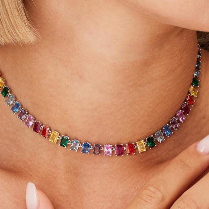 Dámský náhrdelník stříbro se zirkony Brosway Fancy Joyful FJR01