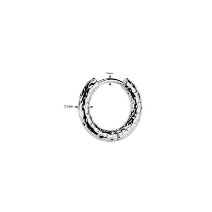 Kruhové náušnice z chirurgické oceli 5075-ST