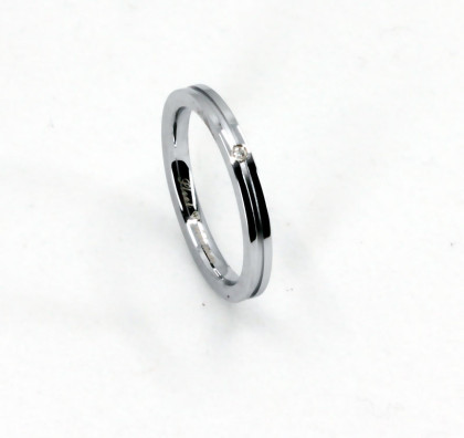 Dámský ocelový prstýnek s diamantem GRSD27