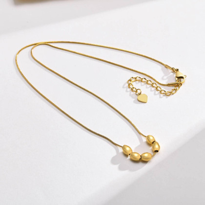 Zlatý náhrdelník z chirurgické oceli JCFNC1391