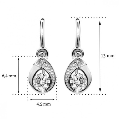 Dětské náušnice bílé zlato C1898B