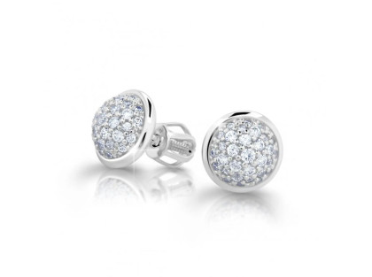Náušnice z bílého zlata s diamanty DZ6404-3258B