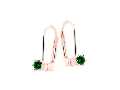 Dámské náušnice z růžového zlata se zirkonovými kamínky Z8012-55-10-X-4