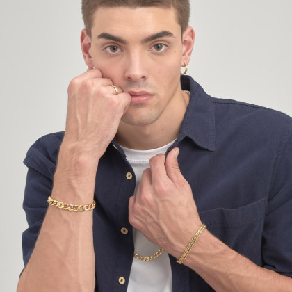 Zlatý náramek z chirurgické oceli Brosway INK BIK97