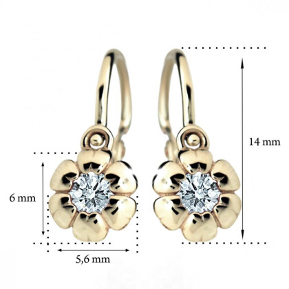 Zlaté náušnice pro děti C2151Z