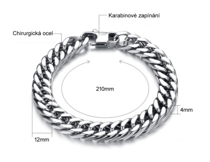 Ocelový náramek pro muže JCFGS743-10