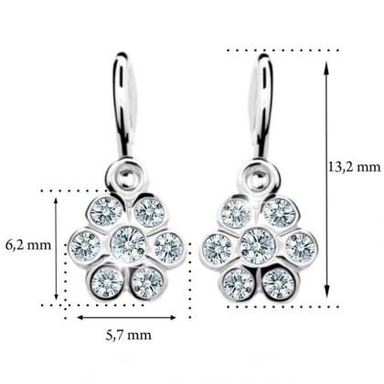 Zlaté dětské náušnice kytičky C1737