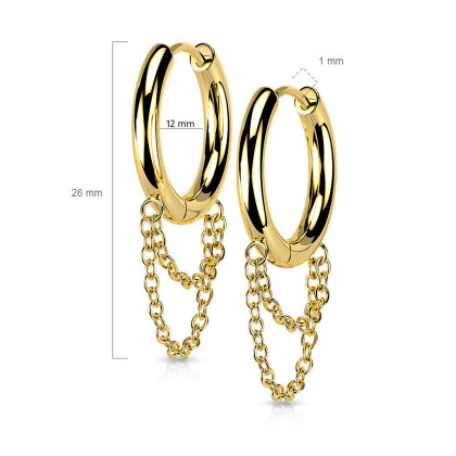 Dámské kruhové náušnice 4151G