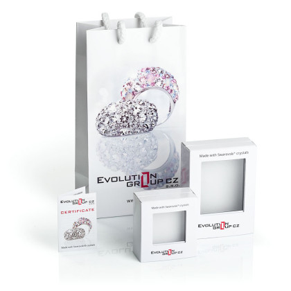 Stříbrný prsten s krystaly Swarovski 35014.3 - fialová