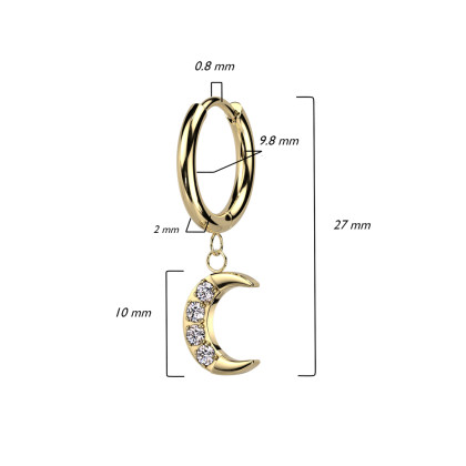 Visací náušnice se zirkony 4251