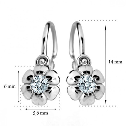 Dětské náušnice z bílého zlata C2151B