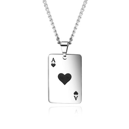Ocelový přívěšek pro hráče pokeru JCFGX1542R