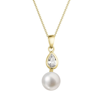 Zlatý perlový náhrdelník 92P00048