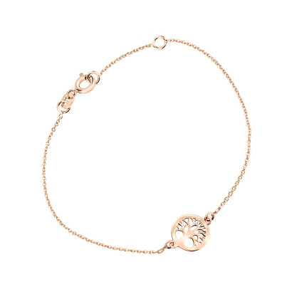 Náramek z růžového zlata strom života Z5030-60-X-4