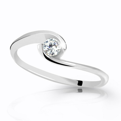 Zásnubní prsten z bílého zlata s briliamtem Z6134