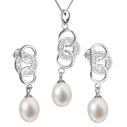 Souprava stříbrných perlových šperků 29036.1