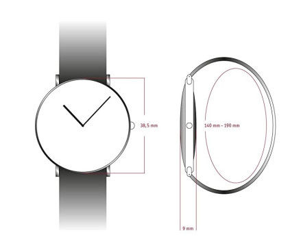 Velikost hodinek Dugena Dessau Colour 4460784