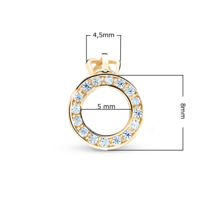 Zlaté náušnice se zirkony Z3060Y