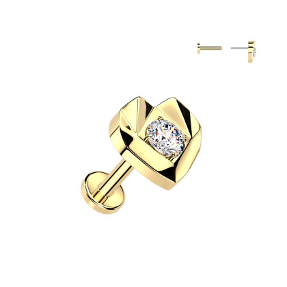 Náušnice srdíčko titan se zirkony SEITEL441-ST