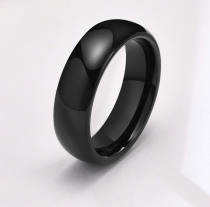Černý prsten pro muže wolfram JCFCTR011BK