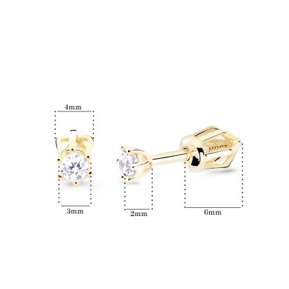 Zlaté náušnice na šroubek Z8020Z