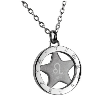 Přívěsek se znamením horoskopu Lev z chirurgické oceli PSS65