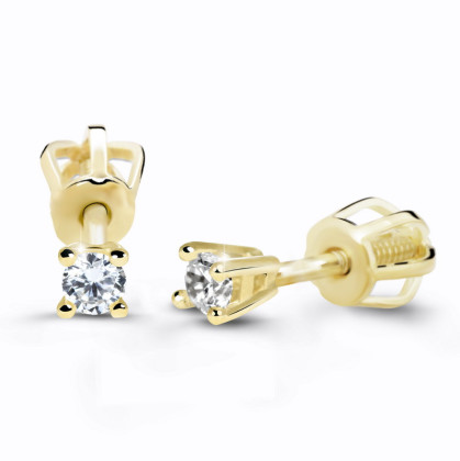 Zlaté náušnice s pravým diamantem DZ60129-30-00-X-1