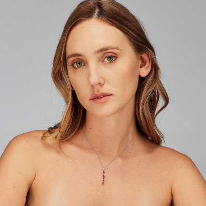 Náhrdelník se zirkony Brosway Fancy Passion Ruby FPR112