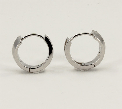 Stříbrné náušnice kroužky se zirkony 310959002